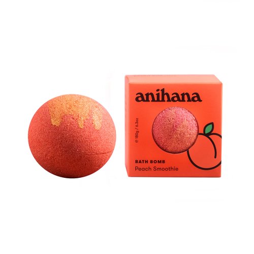 ANIHANA Bath Bombs | Essential Oil Scented Aromatherapy Bath Steamers | Peach Smoothie | Birthday Gifts for Women, Mom & Teens | Me Time Spa Day | 1 Pack