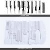 AC063 (10 Hair Combs, 1 Vented Hair Brush) - Natural Hair & Wig Accessory Bundle in AC-PINK