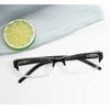 LUR READING GLASSES 4 pack Two-color frame Readers (BlackClear)