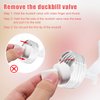 10pcs Replacement Breast Pump Parts for Spectra & Motif, 4pcs Duckbill Valves 2pcs Backflow Protectors 2pcs Silicone Film 2pcs Silicone Tubes Breast Pump Accessories for Spectra S1, S2, 9 Plus