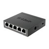 D-Link Ethernet Switch, 5 Port Gigabit Unmanaged Metal Desktop Plug and Play Compact (DGS-105),Black