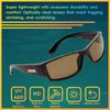 Flying Fisherman Razor Polarized Sunglasses with AcuTint UV Blocker for Fishing and Outdoor Sports, Dark Tortoise Frames/Amber Lenses