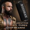 Bossman Beard Brush for Men - Hand Held Boar & Nylon Bristle Brush - Detangling Brush for Beard and Hair Care