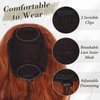 BARSDAR Copper Red Ponytail Extension - 26 Inch Drawstring Ponytail Hair Extensions for Women - Long Curly Wavy Synthetic Clip in Fake Pony Tails Hairpieces Girls Daily Party - Copper Red