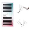 W Eyelash Extensions 4D Premade Fans W Lashes 0.07 C Curl Matte Black W Shaped Volume Fans Easy Fan Lash Extensions by GEMERRY(0.07-C-8-14)