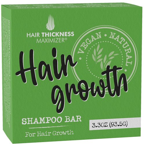 Hair Growth Shampoo Bar with Biotin, Rice Protein & Organic Jojoba – Eco-Friendly – Thickening Biotin Shampoo Bar with No Harsh Chemicals – Color Safe & pH Balanced for Thinning Hair