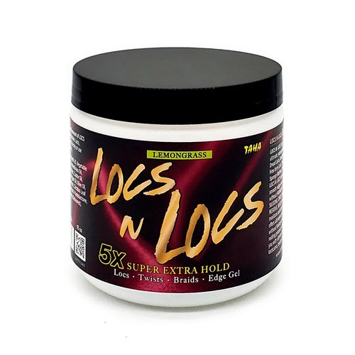 TAHA Locs & Locs Gel - 5X Super Extra Hold, Natural & Non-Damaging for Locs, Braids, Twists - 16 Oz (Lemongrass, 1 Pound(Pack of 1))