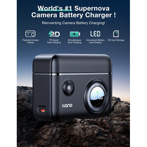 llano LP-E8 18W Fast Dual Battery Charger for Canon EOS Rebel T3i, T2i, T4i, T5i, 550D, 600D, 650D, 700D DSLR Digital Camera