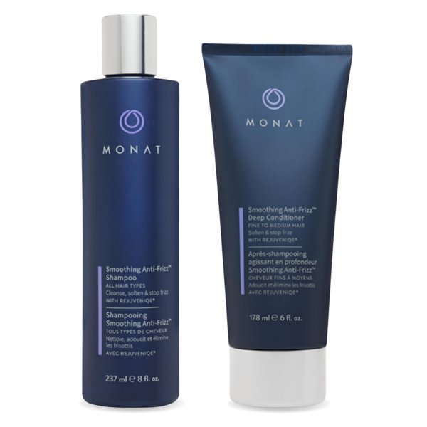 MONAT Smoothing Anti Frizz Set De-Frizz Hair Products – Natural Frizz Ease Shampoo & Frizz Dismiss Conditioner – Lightweight Frizz Control Hair Care Products – for Smooth & Shiny Hair