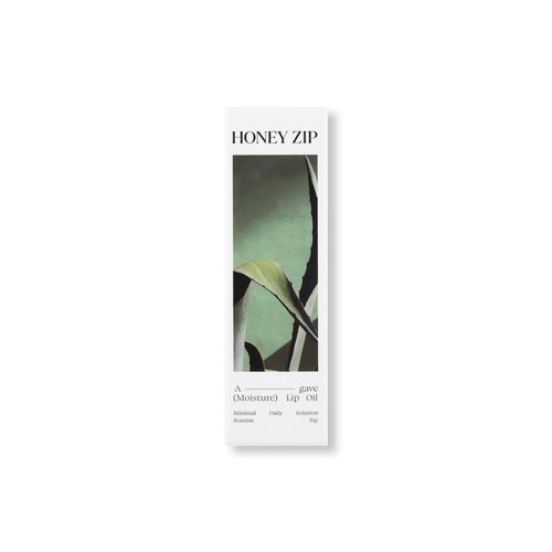 HONEY ZIP Agave Moisture Lip Oil Hydrating and Nourishing Gloss for Dry Lips, Natural Ingredient 3.71mL Korean Beauty Skin Care K-Beauty, Transparent