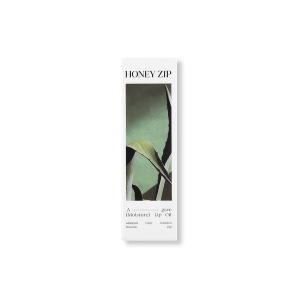 HONEY ZIP Agave Moisture Lip Oil Hydrating and Nourishing Gloss for Dry Lips, Natural Ingredient 3.71mL Korean Beauty Skin Care K-Beauty, Transparent