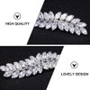 Beaupretty Rhinestone Hair Clips Crystal Leaf Hair Clip Diamond Hair Barrettes Hair Bang Clamp Decorative Alligator Hair Pins For Women Weddings Bridal Hair Accessories Silver