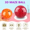 4 Pieces 3D Maze Ball Memory Sequential Maze Puzzle Cube Ball Magic Brain Teasers Games Sphere Educational Puzzle Toys for Adults and Teens and Hard Challenges Game Lover(Blue, Green, Red, Orange)