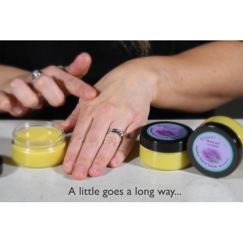 Lavender Jojoba Oil Hand Salve. Over 50% Pure Organic Jojoba Oil. Moisturizes Hair, skin, face, hands, feet naturally. Softening formula with Organic Beeswax and Organic Avocado Oil.(2 oz/60gm)