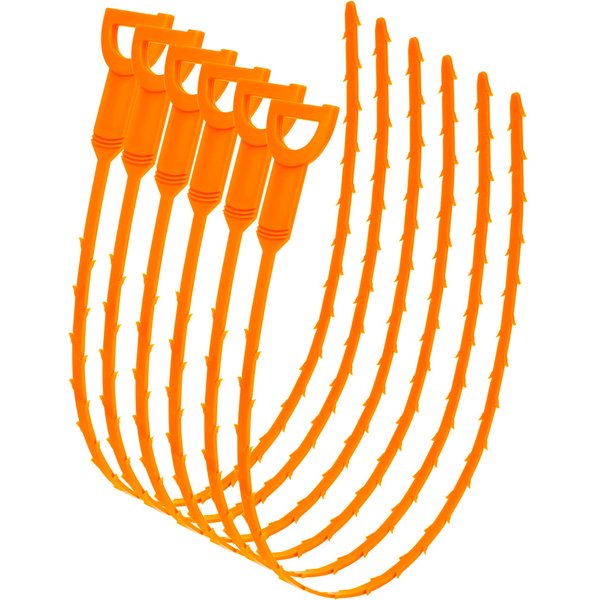Oanie 6 Pack 25 Inch Drain Clog Remover Tool, Drain Hari Cleaner Tool, Hair Cather Shower Drain Tool, Drain Auger Hair Cleaning Tool for Shower Kitchen Sink Bath Tub Bathroom, Sink Snake Hair Remover