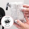 S&T INC. Exfoliating Soap Bag, Bar Soap Pouch and Soap Saver for Shower and Bath, 2 Pack, Grey, 7.6 Inch x 4.5 Inch