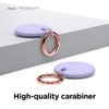 elago Basic Case Keychain Compatible with AirTag - Keys, Backpacks, Purses, Golf Rangefinders, Slim and Simple Design, Scratch-Free,Premium Silicone, Safe for Kids and Pets [Lavender]- 1PC