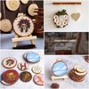 5ARTH Natural Wood Slices - 30 Pcs 3.5-4 inches Craft Unfinished Wood kit Predrilled with Hole Wooden Circles for Arts Wood Slices Christmas Ornaments DIY Crafts