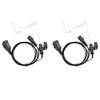 Karier Transparent Acoustic Tube Earpiece with Mic Compatible for Baofeng UV-5R BF-F8HP UV-82 Retevis H-777 RT21 RT22 Kenwood 2 Pin Two Way Radio Headset (2 Pack)