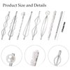BOYIVI 16PCS Hair Pin Geometric Metal Hair Clip Elegant Hair Barrettes Bridal Silver Metal Bobby Pins Dainty Embellished Bobby Pins for Women and Girl (Silver)