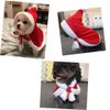 Zhenpony Christmas Cat Dog Costume Pet Cape, Cat Cloak with Xmas Hat, Soft and Thick Red Velvet Apparel for Cats and Puppy, Funny Christmas Pet Dress Up