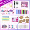 MINIFUN 600+Pcs Fashion Designer Kit for Girls, Sewing Kit with 4 Mannequins, DIY Art & Craft Activity for Kids, Girl Toys for Age 6 7 8 9 10 11 12+ Year Old Gifts