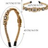 Coridy Gold Baroque Headbands Crystal Rhinestones Hairbands Thin Obsidian Hair Hoop Beaded Hair Ties Bejewelled Embellished Head bands (Gorgeous)
