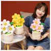 XIYUAN 11.8" Succulent Plant Plush, Stuffed Flower Pot Plushie, Stuffed Plants Plush Toy - for Furniture Decoration Sofa Table top Toy Throw Pillow (Yellow)