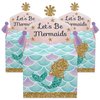 Big Dot of Happiness Let’s Be Mermaids - Treat Box Party Favors - Baby Shower or Birthday Party Goodie Gable Boxes - Set of 12