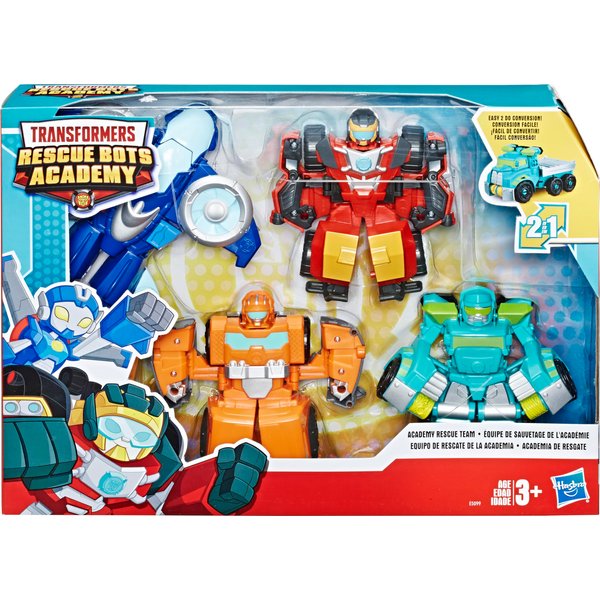 Playskool Heroes Transformers Rescue Bots Academy Rescue Team Pack, 4 Collectible 4.5" Converting Action Figures, Toys for Kids Ages 3 & Up