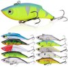 Sougayilang Fishing Lures Swimbait Vibe Crankbaits for Trout Bass Perch Musky Walleye Fishing-Style-F 10Pcs