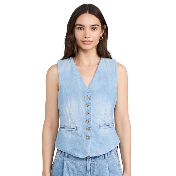[BLANKNYC] Women's Head To Head Vest, Med Indigo, Blue, M