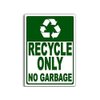 JR Studio 3.5x5 inch Recycle ONLY NO Garbage Green Eco-Friendly Vinyl Car Decal Sticker