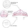 CIEHER Pink Birthday Crown and Birthday Sash Set, Birthday Queen Crown for Women Girls Birthday Sashes Birthday Tiara Birthday Decorations