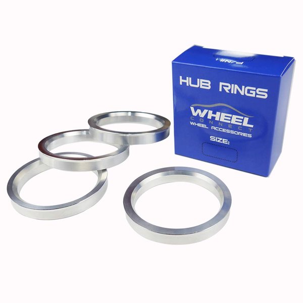 WHEEL CONNECT Hub Centric Rings,72.1 to 65.1, Set of 4, Aluminium Alloy Hubrings, O.D:72.1-I.D:65.1mm. A