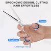 Hair Cutting Scissors and Thinning Shears, 6.5in Professional Stainless Steel Barber Scissors with Sharp Blades, Ergonomic Hairdressing Scissors for Men Women Kids and Pets Hair