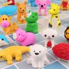 HFATMOS 24 Pcs Animal Erasers for Kids Bulk, Removable Assembly Puzzle Erasers, Novelty Pencil Erasers Classroom Students Reward Prize School Art Supplies Gift (24)