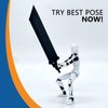 (Assembly Completed) 3D Printed Action Figure，T13 Robot Action Figure, T13 Collectible Action Figure Articulated, for Collectors Desktop Decorations ((Black Red)+(White Black))