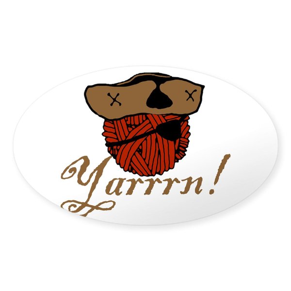 CafePress Yarrrn Oval Sticker Oval Car Bumper Sticker