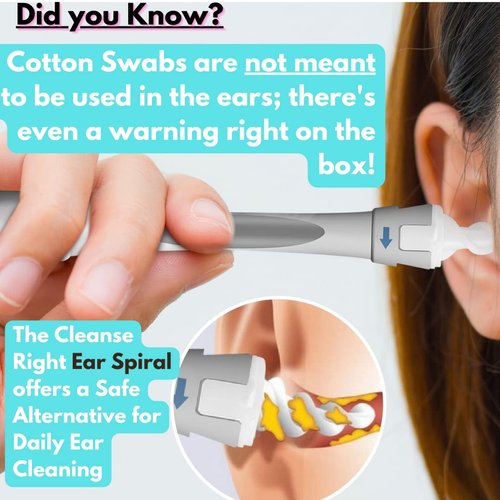 Cleanse Right 2nd Generation USA Made 1 Bottle of .5OZ Ear Drops and Ear Wax Removal Tool Kit, Ear Wax Spiral, Bulb Syringe Remove Earwax Blockage, Cleaner, Irrigation Tool