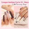 UNA GELLA Extra Long Tapered Sqaure Nail Tips Full Cover 504pcs No C Curve Clear Gel Nail Tips XXL Long Straight Nails Tips Acrylic Nails Long Square Gel X Nails for DIY Nail Art 12 Sizes