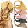 TOBATOBA Lattice Hair Scarf Headband 5 Pcs Hair Bandanas for Women Bandana Headband Chiffon Head Kerchief Headband Elastic Head Bandana Lattice Bandana Headbands for Women Girls Hair Accessories