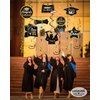 Congrats Grad Decorations Gold 2024 Graduation Hanging Swirls Class of 2024 Grad Banner Graduation Party Decorations Supplies
