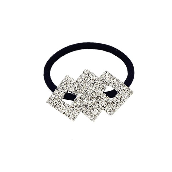 Xiwstar Fashion Bling Crystal Rhinestone Hair Ties Hair Bands Hair Ropes Hair Elastics Hair Circles Scrunchies Hair Accessories Headband for Women Girls (Silver Butterfly)