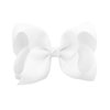 DEEKA 16 PCS 4" Hand-made Hair Bow Grosgrain Ribbon Solid Color Hair Bow Alligator Clips Hair Accessories for Little Teen Toddler Girls -White