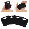 100 Pcs Earring Cards Kraft Earring Display Cards Blank Earring Holder Cards with 6 Holes Cardboard Jewelry Packaging Cards Jewelry Display Cards for Selling Hanging Earring (Black)