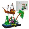 ENJBRICK Pirates Ship Building Kit for Adutls,Cute Animal Building Toy for Girls and Boys 8-14 Years Up 448 pcs
