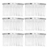 Senkary 10 Pieces Hair Comb Clip Metal Wire Hair Combs Wedding Veil Combs (15 Teeth, Silver)