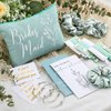 Cunno 48 Pcs Bridesmaid Proposal Gifts Wedding Maid of Honor Gifts Matron of Honor Gifts Bridal Shower Cosmetic Makeup Bags Scrunchies Hair Knotted Bracelets Invitation Cards for Bridesmaid, Green