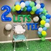JeVenis Golf 2 Birthday Party Decorations for Boys Men Let's ParTee Balloon Banner Golf Ball Balloons Second Birthday Balloons for Golf Birthday Retirement Party